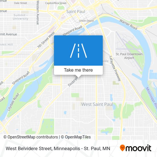 West Belvidere Street map