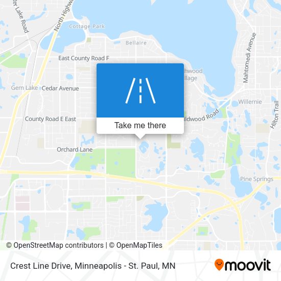 Crest Line Drive map