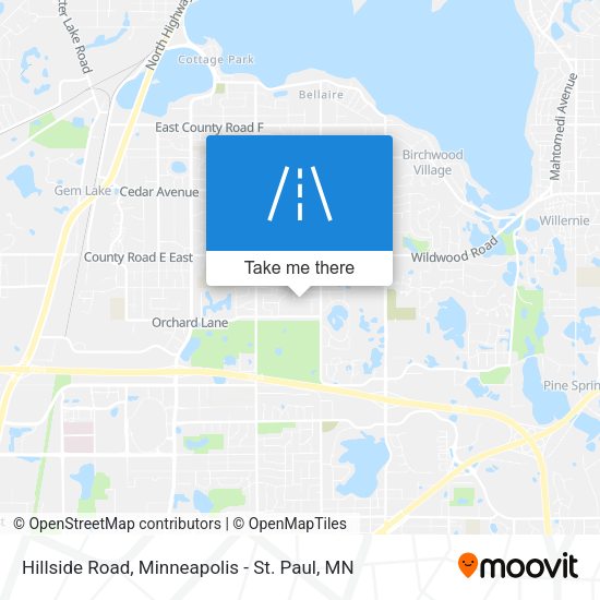 Hillside Road map