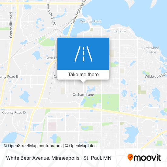 White Bear Avenue map