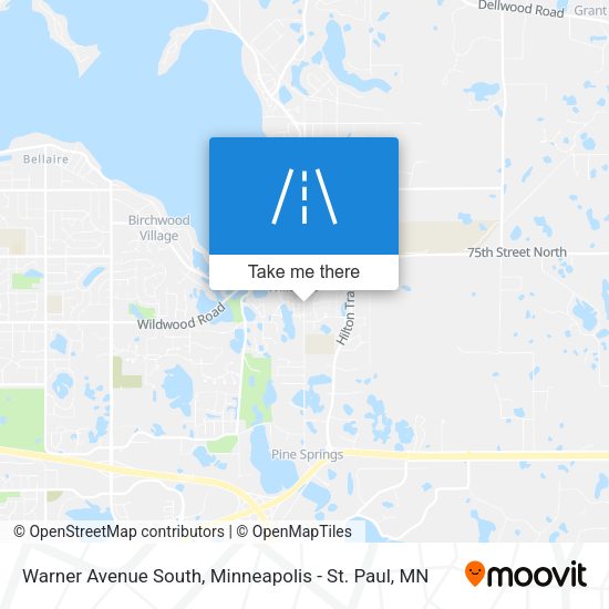 Warner Avenue South map