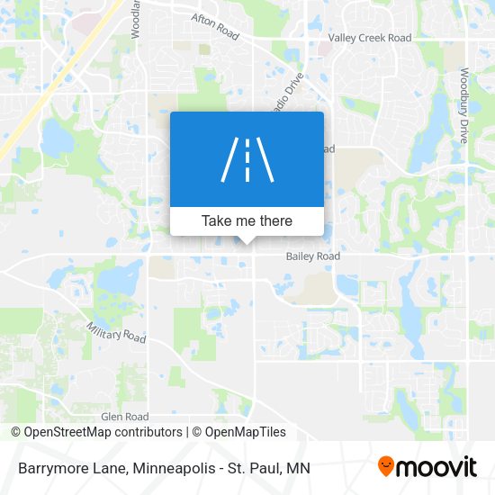 Barrymore Lane map