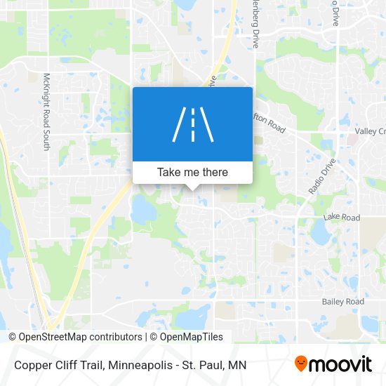 Mapa de Copper Cliff Trail