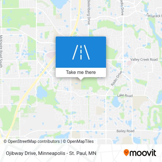 Ojibway Drive map