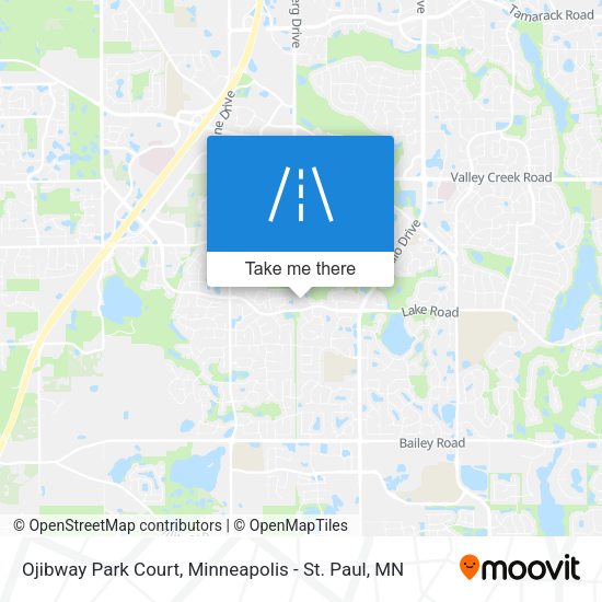 Ojibway Park Court map