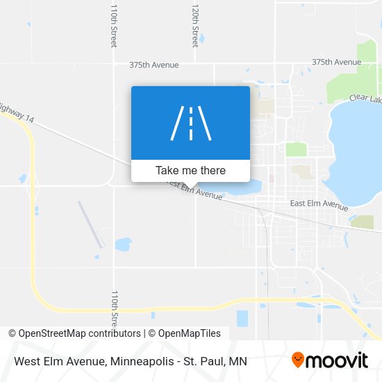 West Elm Avenue map