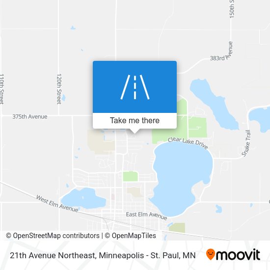 21th Avenue Northeast map
