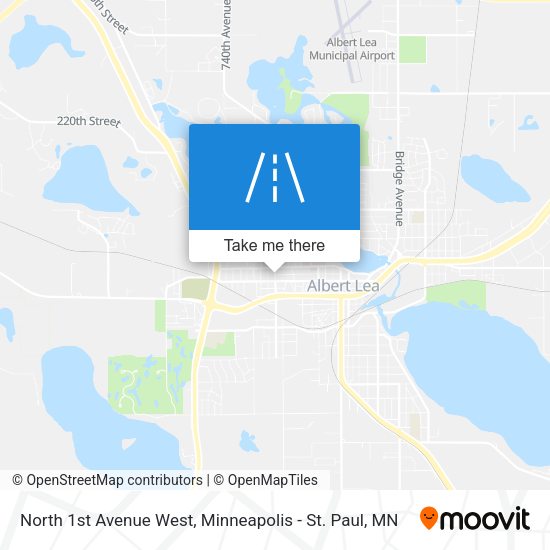 North 1st Avenue West map