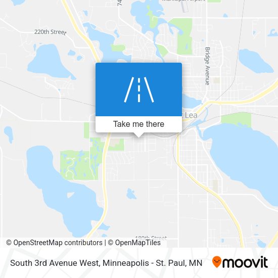 Mapa de South 3rd Avenue West