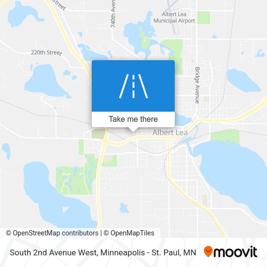 Mapa de South 2nd Avenue West