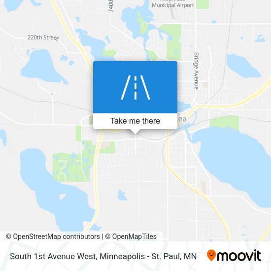 Mapa de South 1st Avenue West