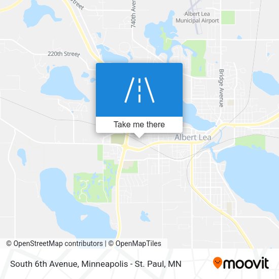 South 6th Avenue map
