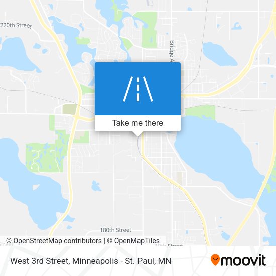 West 3rd Street map