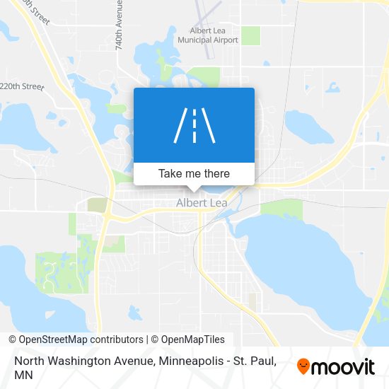 North Washington Avenue map