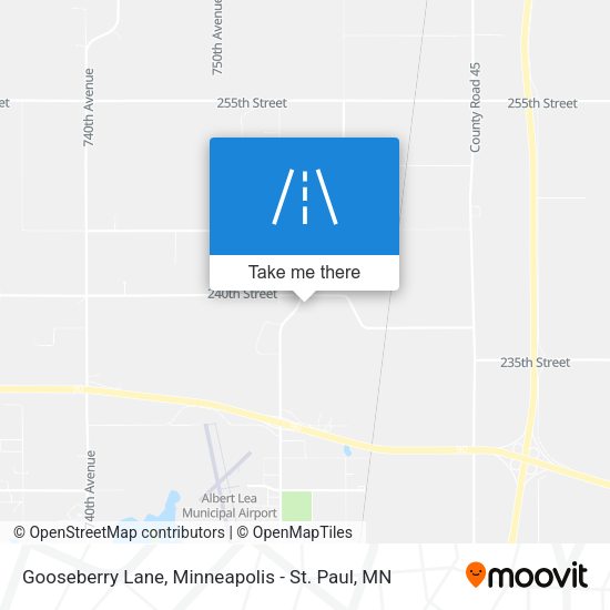 Gooseberry Lane map