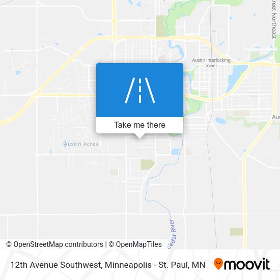 12th Avenue Southwest map