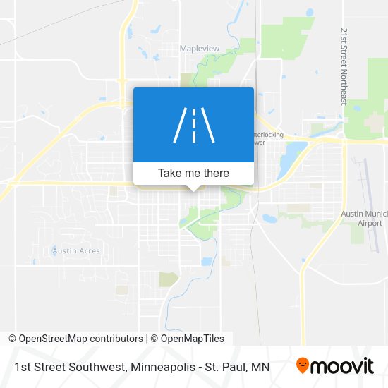 1st Street Southwest map