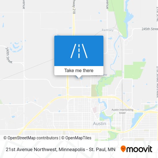 21st Avenue Northwest map