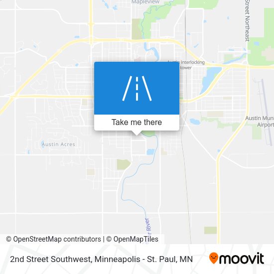Mapa de 2nd Street Southwest