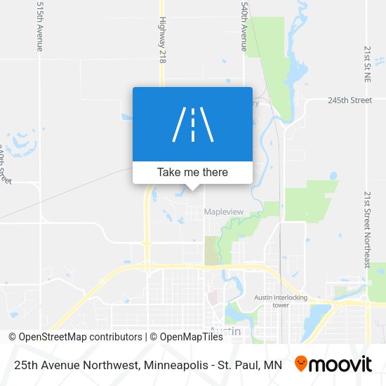 25th Avenue Northwest map
