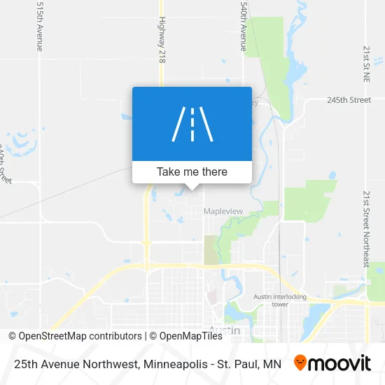 25th Avenue Northwest map
