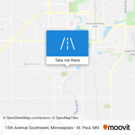 15th Avenue Southwest map