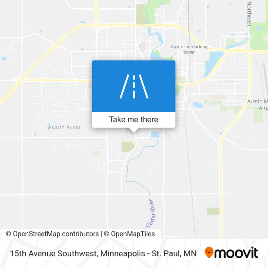 15th Avenue Southwest map