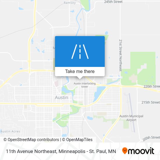 11th Avenue Northeast map