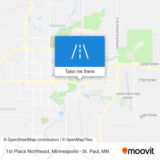 1st Place Northeast map
