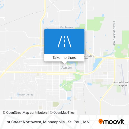 1st Street Northwest map
