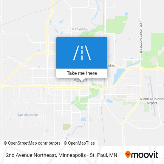 2nd Avenue Northeast map