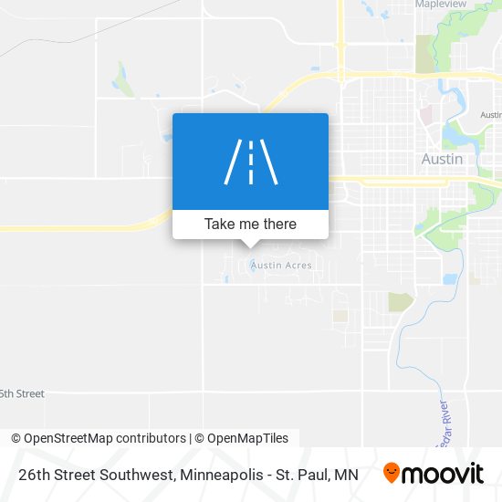 26th Street Southwest map