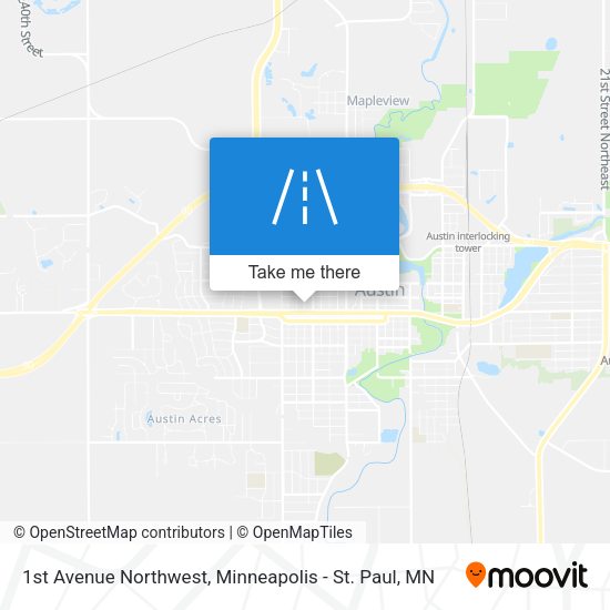 1st Avenue Northwest map