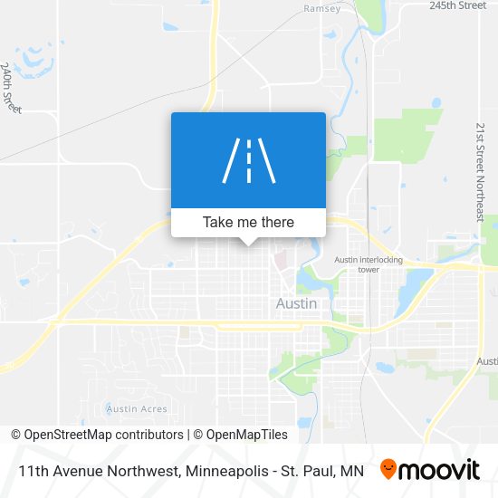 11th Avenue Northwest map