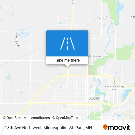 18th Ave Northwest map