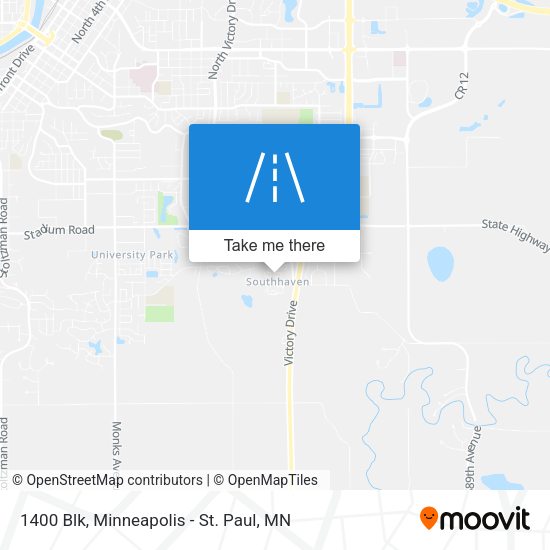 1400 Blk map