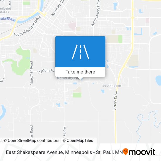 East Shakespeare Avenue map