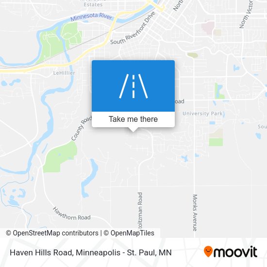 Haven Hills Road map