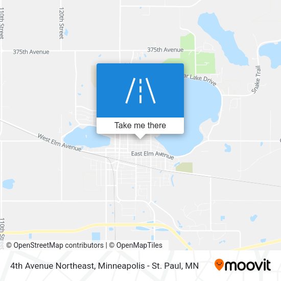 4th Avenue Northeast map
