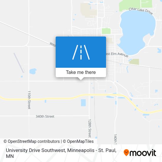 Mapa de University Drive Southwest