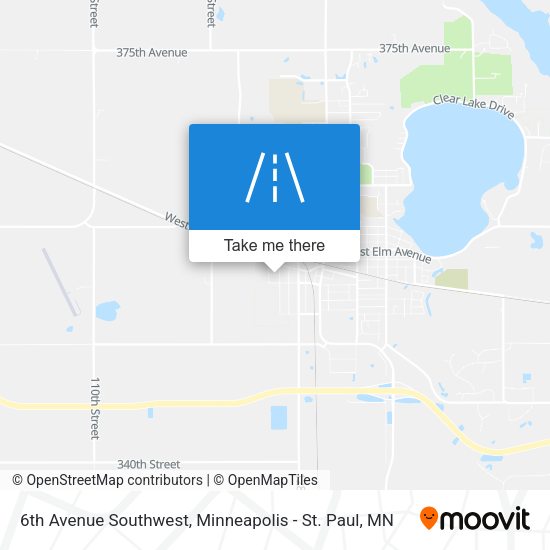 6th Avenue Southwest map