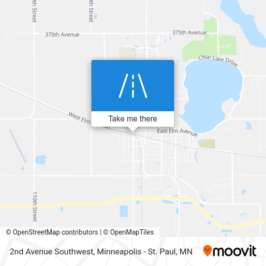 2nd Avenue Southwest map