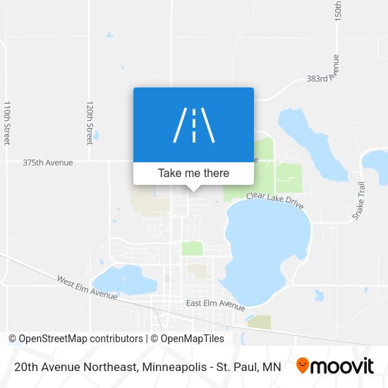 20th Avenue Northeast map