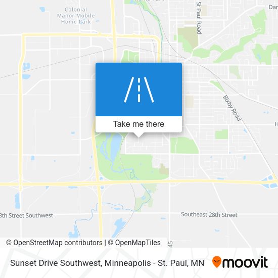 Mapa de Sunset Drive Southwest