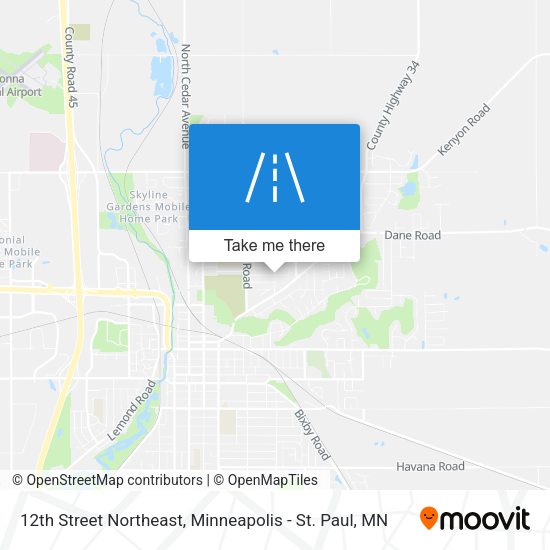 12th Street Northeast map