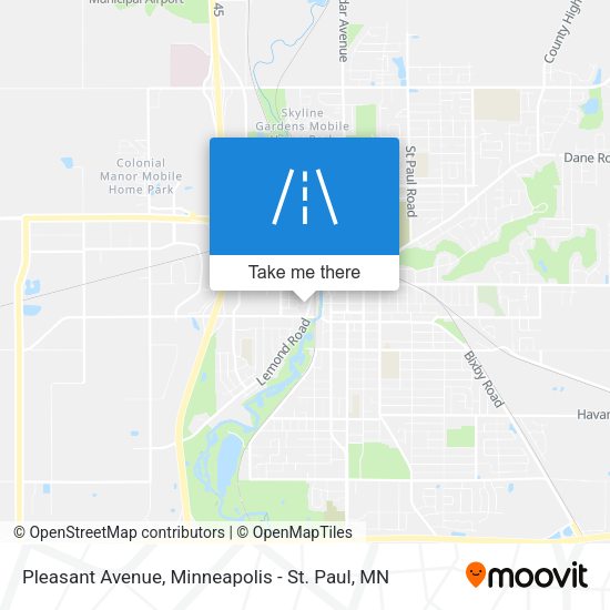 Pleasant Avenue map