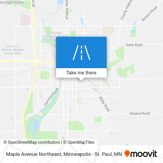 Maple Avenue Northeast map