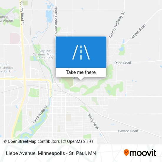 Liebe Avenue map