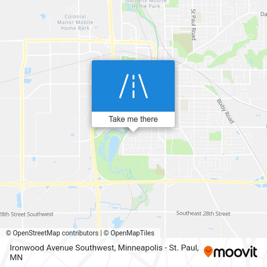 Ironwood Avenue Southwest map