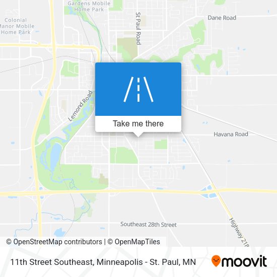 Mapa de 11th Street Southeast